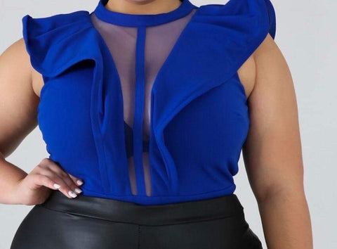 Royal Blue Flutter Body Suit